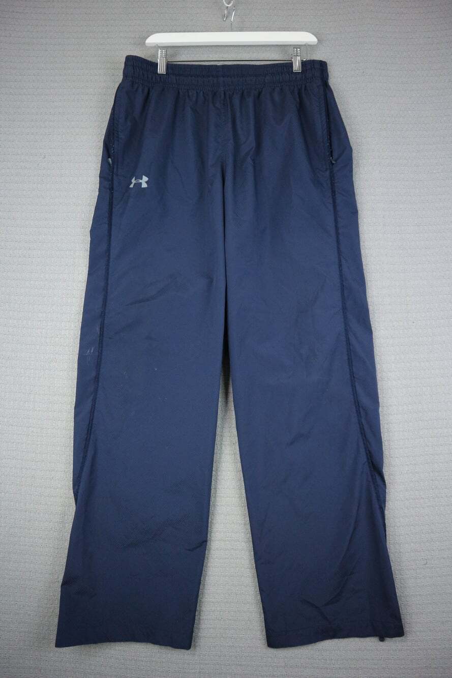 Under Armour Mens Loose Fit Polyester Activewear Pants Mens Large Navy